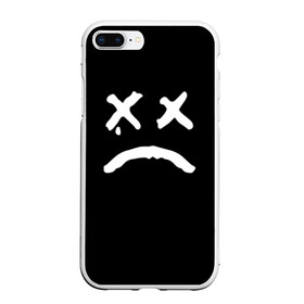 Чехол для iPhone 7Plus/8 Plus матовый с принтом LiL PEEP RIP , Силикон | Область печати: задняя сторона чехла, без боковых панелей | band | cry baby | emo | lil peep | music | musician | rap | smile | swag | tear | музыка | музыкант | нытик | рэп | сваг | слеза | смайлик | эмо
