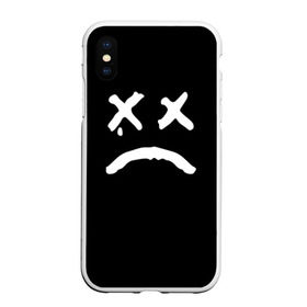 Чехол для iPhone XS Max матовый с принтом LiL PEEP RIP , Силикон | Область печати: задняя сторона чехла, без боковых панелей | band | cry baby | emo | lil peep | music | musician | rap | smile | swag | tear | музыка | музыкант | нытик | рэп | сваг | слеза | смайлик | эмо