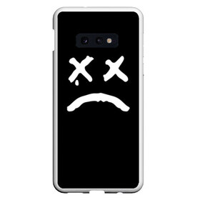 Чехол для Samsung S10E с принтом LiL PEEP RIP , Силикон | Область печати: задняя сторона чехла, без боковых панелей | band | cry baby | emo | lil peep | music | musician | rap | smile | swag | tear | музыка | музыкант | нытик | рэп | сваг | слеза | смайлик | эмо