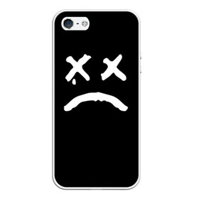 Чехол для iPhone 5/5S матовый с принтом LiL PEEP RIP , Силикон | Область печати: задняя сторона чехла, без боковых панелей | band | cry baby | emo | lil peep | music | musician | rap | smile | swag | tear | музыка | музыкант | нытик | рэп | сваг | слеза | смайлик | эмо