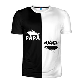 Мужская футболка 3D спортивная с принтом Papa Roach , 100% полиэстер с улучшенными характеристиками | приталенный силуэт, круглая горловина, широкие плечи, сужается к линии бедра | papa roach | roach | папа роач | папароач | папароч | роач | роч