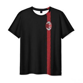 Мужская футболка 3D с принтом AC MILAN , 100% полиэфир | прямой крой, круглый вырез горловины, длина до линии бедер | ac milan | fc | fc milan | football | milan | soccer | белый | клуб | красный | милан | спорт | спортивные | фк | футбол | цвет.логотип | черный | эмблема