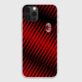 Чехол для iPhone 12 Pro Max с принтом AC MILAN , Силикон |  | ac milan | fc | fc milan | football | milan | soccer | белый | клуб | красный | милан | спорт | спортивные | фк | футбол | цвет.логотип | черный | эмблема