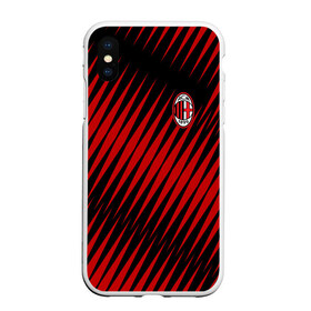 Чехол для iPhone XS Max матовый с принтом AC MILAN , Силикон | Область печати: задняя сторона чехла, без боковых панелей | ac milan | fc | fc milan | football | milan | soccer | белый | клуб | красный | милан | спорт | спортивные | фк | футбол | цвет.логотип | черный | эмблема