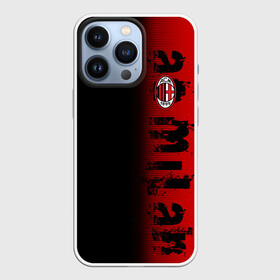 Чехол для iPhone 13 Pro с принтом AC MILAN ,  |  | Тематика изображения на принте: ac milan | fc | fc milan | football | milan | soccer | белый | клуб | красный | милан | спорт | спортивные | фк | футбол | цвет.логотип | черный | эмблема