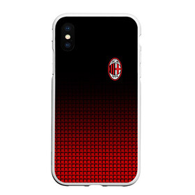 Чехол для iPhone XS Max матовый с принтом AC MILAN , Силикон | Область печати: задняя сторона чехла, без боковых панелей | ac milan | fc | fc milan | football | milan | soccer | белый | клуб | красный | милан | спорт | спортивные | фк | футбол | цвет.логотип | черный | эмблема