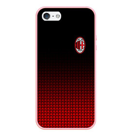 Чехол для iPhone 5/5S матовый с принтом AC MILAN , Силикон | Область печати: задняя сторона чехла, без боковых панелей | ac milan | fc | fc milan | football | milan | soccer | белый | клуб | красный | милан | спорт | спортивные | фк | футбол | цвет.логотип | черный | эмблема