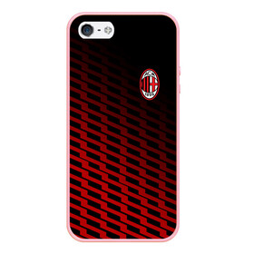 Чехол для iPhone 5/5S матовый с принтом AC MILAN , Силикон | Область печати: задняя сторона чехла, без боковых панелей | ac milan | fc | fc milan | football | milan | soccer | белый | клуб | красный | милан | спорт | спортивные | фк | футбол | цвет.логотип | черный | эмблема