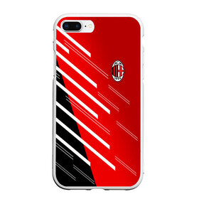 Чехол для iPhone 7Plus/8 Plus матовый с принтом AC MILAN , Силикон | Область печати: задняя сторона чехла, без боковых панелей | ac milan | fc | fc milan | football | milan | soccer | белый | клуб | красный | милан | спорт | спортивные | фк | футбол | цвет.логотип | черный | эмблема