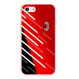 Чехол для iPhone 5/5S матовый с принтом AC MILAN , Силикон | Область печати: задняя сторона чехла, без боковых панелей | ac milan | fc | fc milan | football | milan | soccer | белый | клуб | красный | милан | спорт | спортивные | фк | футбол | цвет.логотип | черный | эмблема