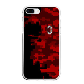 Чехол для iPhone 7Plus/8 Plus матовый с принтом AC MILAN , Силикон | Область печати: задняя сторона чехла, без боковых панелей | ac milan | fc | fc milan | football | milan | soccer | белый | клуб | красный | милан | спорт | спортивные | фк | футбол | цвет.логотип | черный | эмблема