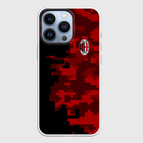 Чехол для iPhone 13 Pro с принтом AC MILAN ,  |  | Тематика изображения на принте: ac milan | fc | fc milan | football | milan | soccer | белый | клуб | красный | милан | спорт | спортивные | фк | футбол | цвет.логотип | черный | эмблема