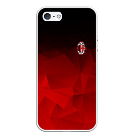 Чехол для iPhone 5/5S матовый с принтом AC MILAN , Силикон | Область печати: задняя сторона чехла, без боковых панелей | ac milan | fc | fc milan | football | milan | soccer | белый | клуб | красный | милан | спорт | спортивные | фк | футбол | цвет.логотип | черный | эмблема