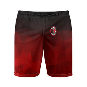 Мужские шорты спортивные с принтом AC MILAN ,  |  | ac milan | fc | fc milan | football | milan | soccer | белый | клуб | красный | милан | спорт | спортивные | фк | футбол | цвет.логотип | черный | эмблема