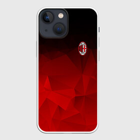 Чехол для iPhone 13 mini с принтом AC MILAN ,  |  | ac milan | fc | fc milan | football | milan | soccer | белый | клуб | красный | милан | спорт | спортивные | фк | футбол | цвет.логотип | черный | эмблема