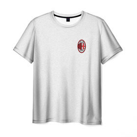Мужская футболка 3D с принтом AC MILAN , 100% полиэфир | прямой крой, круглый вырез горловины, длина до линии бедер | ac milan | fc | fc milan | football | milan | soccer | белый | клуб | красный | милан | спорт | спортивные | фк | футбол | цвет.логотип | черный | эмблема