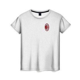 Женская футболка 3D с принтом AC MILAN , 100% полиэфир ( синтетическое хлопкоподобное полотно) | прямой крой, круглый вырез горловины, длина до линии бедер | ac milan | fc | fc milan | football | milan | soccer | белый | клуб | красный | милан | спорт | спортивные | фк | футбол | цвет.логотип | черный | эмблема