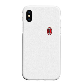 Чехол для iPhone XS Max матовый с принтом AC MILAN , Силикон | Область печати: задняя сторона чехла, без боковых панелей | ac milan | fc | fc milan | football | milan | soccer | белый | клуб | красный | милан | спорт | спортивные | фк | футбол | цвет.логотип | черный | эмблема