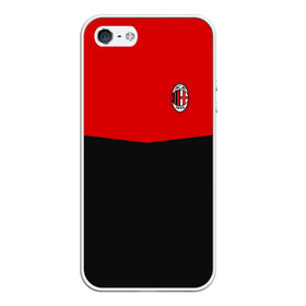 Чехол для iPhone 5/5S матовый с принтом AC MILAN , Силикон | Область печати: задняя сторона чехла, без боковых панелей | ac milan | fc | fc milan | football | milan | soccer | белый | клуб | красный | милан | спорт | спортивные | фк | футбол | цвет.логотип | черный | эмблема