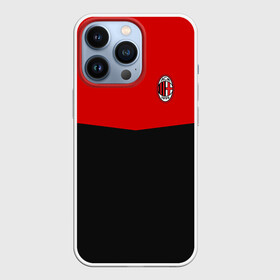 Чехол для iPhone 13 Pro с принтом AC MILAN ,  |  | Тематика изображения на принте: ac milan | fc | fc milan | football | milan | soccer | белый | клуб | красный | милан | спорт | спортивные | фк | футбол | цвет.логотип | черный | эмблема