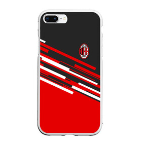 Чехол для iPhone 7Plus/8 Plus матовый с принтом AC MILAN , Силикон | Область печати: задняя сторона чехла, без боковых панелей | ac milan | fc | fc milan | football | milan | soccer | белый | клуб | красный | милан | спорт | спортивные | фк | футбол | цвет.логотип | черный | эмблема