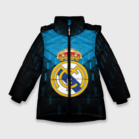 Зимняя куртка для девочек 3D с принтом Real Madrid 2018 Original , ткань верха — 100% полиэстер; подклад — 100% полиэстер, утеплитель — 100% полиэстер. | длина ниже бедра, удлиненная спинка, воротник стойка и отстегивающийся капюшон. Есть боковые карманы с листочкой на кнопках, утяжки по низу изделия и внутренний карман на молнии. 

Предусмотрены светоотражающий принт на спинке, радужный светоотражающий элемент на пуллере молнии и на резинке для утяжки. | emirates | fc | real madrid | геометрия | реал мадрид | футбольный клуб | эмблема