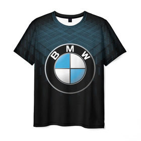 Мужская футболка 3D с принтом BMW 2018 Blue Line , 100% полиэфир | прямой крой, круглый вырез горловины, длина до линии бедер | Тематика изображения на принте: bmw | bmw motorsport | bmw performance | carbon | m | motorsport | performance | sport | бмв | карбон | моторспорт | спорт