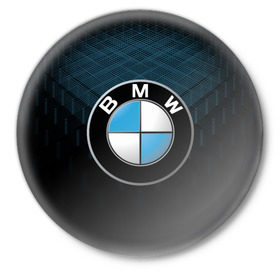 Значок с принтом BMW 2018 Blue Line ,  металл | круглая форма, металлическая застежка в виде булавки | bmw | bmw motorsport | bmw performance | carbon | m | motorsport | performance | sport | бмв | карбон | моторспорт | спорт