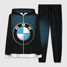 Женский костюм 3D с принтом BMW BLUE LINE | БМВ ,  |  | bmw | bmw motorsport | bmw performance | carbon | m | motorsport | performance | sport | бмв | карбон | моторспорт | спорт