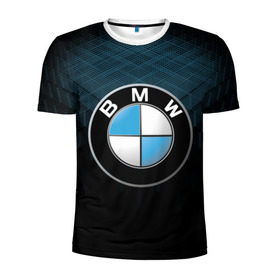 Мужская футболка 3D спортивная с принтом BMW 2018 Blue Line , 100% полиэстер с улучшенными характеристиками | приталенный силуэт, круглая горловина, широкие плечи, сужается к линии бедра | bmw | bmw motorsport | bmw performance | carbon | m | motorsport | performance | sport | бмв | карбон | моторспорт | спорт