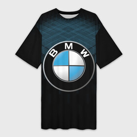 Платье-футболка 3D с принтом BMW BLUE LINE | БМВ ,  |  | Тематика изображения на принте: bmw | bmw motorsport | bmw performance | carbon | m | motorsport | performance | sport | бмв | карбон | моторспорт | спорт