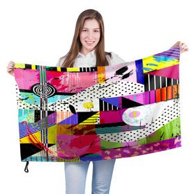 Флаг 3D с принтом Pop ART COLOR COLLECTION , 100% полиэстер | плотность ткани — 95 г/м2, размер — 67 х 109 см. Принт наносится с одной стороны | abstraction | geometry | polygon | абстракция | геометрия | грань | краски | кубик | кубики | линии | мозаика | полигон | разноцветные | ребро | текстура | тени | узор