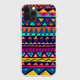Чехол для iPhone 12 Pro Max с принтом Индейский орнамент , Силикон |  | abstraction | geometry | абстракция | геометрия | грань | краски | кубик | кубики | линии | мозаика | разноцветные | ребро | текстура | тени | узор