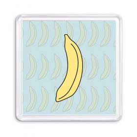 Магнит 55*55 с принтом банан , Пластик | Размер: 65*65 мм; Размер печати: 55*55 мм | banana | банан