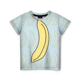 Детская футболка 3D с принтом банан , 100% гипоаллергенный полиэфир | прямой крой, круглый вырез горловины, длина до линии бедер, чуть спущенное плечо, ткань немного тянется | banana | банан
