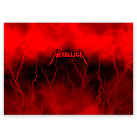 Поздравительная открытка с принтом Metallica , 100% бумага | плотность бумаги 280 г/м2, матовая, на обратной стороне линовка и место для марки
 | metallica | группа | джеймс хэтфилд | кирк хэмметт | ларс ульрих | метал | металика | металлика | миталика | музыка | роберт трухильо | рок | трэш | трэшметал | хард | хардрок | хеви | хевиметал