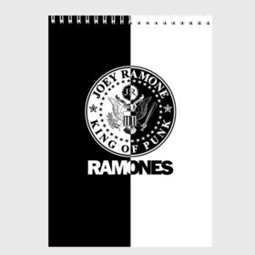 Скетчбук с принтом Ramones , 100% бумага
 | 48 листов, плотность листов — 100 г/м2, плотность картонной обложки — 250 г/м2. Листы скреплены сверху удобной пружинной спиралью | ramone | ramones | группа | джонни | джоуи | ди ди томми | марки | панк | поп | раманес | раманэс | рамон | рамонес | рамонэс | рамоун | рамоунз | рамоунс | рок | хард | хардрок