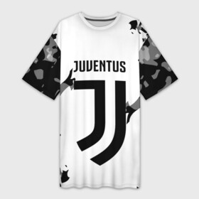 Платье-футболка 3D с принтом Juventus 2018 Original ,  |  | fly emirates | juventus | ronaldo | клуб | линии | мода | модные | мяч | реал мадрид | спорт | спортивные | стиль | футбол | футбольный клуб | экстрим | эмблема | ювентус