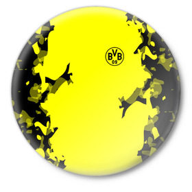 Значок с принтом FC Borussia 2018 Original ,  металл | круглая форма, металлическая застежка в виде булавки | боруссия | дортмунд