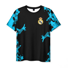 Мужская футболка 3D с принтом Real Madrid 2018 Original , 100% полиэфир | прямой крой, круглый вырез горловины, длина до линии бедер | Тематика изображения на принте: emirates | fc | real madrid | абстракция | реал мадрид | футбольный клуб | эмблема