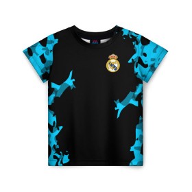 Детская футболка 3D с принтом Real Madrid 2018 Original , 100% гипоаллергенный полиэфир | прямой крой, круглый вырез горловины, длина до линии бедер, чуть спущенное плечо, ткань немного тянется | emirates | fc | real madrid | абстракция | реал мадрид | футбольный клуб | эмблема