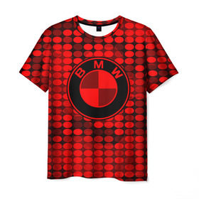 Мужская футболка 3D с принтом bmw sport collection red style , 100% полиэфир | прямой крой, круглый вырез горловины, длина до линии бедер | Тематика изображения на принте: 