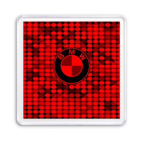 Магнит 55*55 с принтом bmw sport collection red style , Пластик | Размер: 65*65 мм; Размер печати: 55*55 мм | Тематика изображения на принте: 