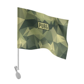 Флаг для автомобиля с принтом PUBG , 100% полиэстер | Размер: 30*21 см | battlegrounds | camo | player | unknowns | игра | камуфляж | шутер