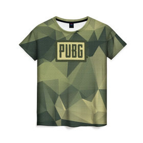 Женская футболка 3D с принтом PUBG , 100% полиэфир ( синтетическое хлопкоподобное полотно) | прямой крой, круглый вырез горловины, длина до линии бедер | battlegrounds | camo | player | unknowns | игра | камуфляж | шутер