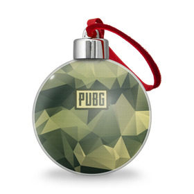 Ёлочный шар с принтом PUBG , Пластик | Диаметр: 77 мм | Тематика изображения на принте: battlegrounds | camo | player | unknowns | игра | камуфляж | шутер