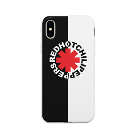 Чехол для Apple iPhone X силиконовый матовый с принтом Red Hot Chili Peppers , Силикон | Печать на задней стороне чехла, без боковой панели | red hot chili peppers | rhcp | перцы | ред хот чили пепперс | рхчп | рэд