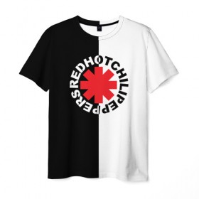 Мужская футболка 3D с принтом Red Hot Chili Peppers , 100% полиэфир | прямой крой, круглый вырез горловины, длина до линии бедер | Тематика изображения на принте: red hot chili peppers | rhcp | перцы | ред хот чили пепперс | рхчп | рэд