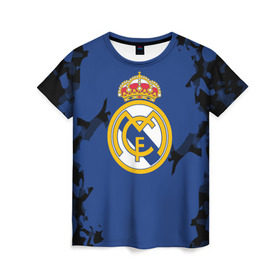 Женская футболка 3D с принтом Real Madrid 2018 Original , 100% полиэфир ( синтетическое хлопкоподобное полотно) | прямой крой, круглый вырез горловины, длина до линии бедер | fc | real madrid | реал мадрид | спорт | спортивные | фк | футбол | футбольный клуб