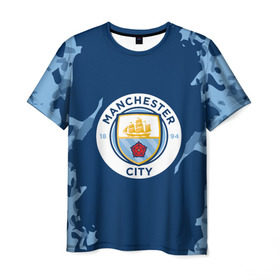 Мужская футболка 3D с принтом Manchester city 2018 Original , 100% полиэфир | прямой крой, круглый вырез горловины, длина до линии бедер | 